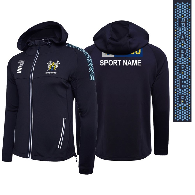 Dual Full Zip Hoody : Navy